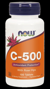 Vitamin C - 500 med nype 100 tabl. NÅ MATVARE